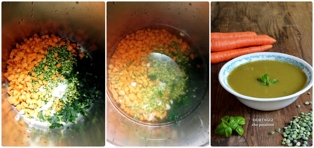 leichte Erbsen- und Karottensuppe - ORTAGGI che passione