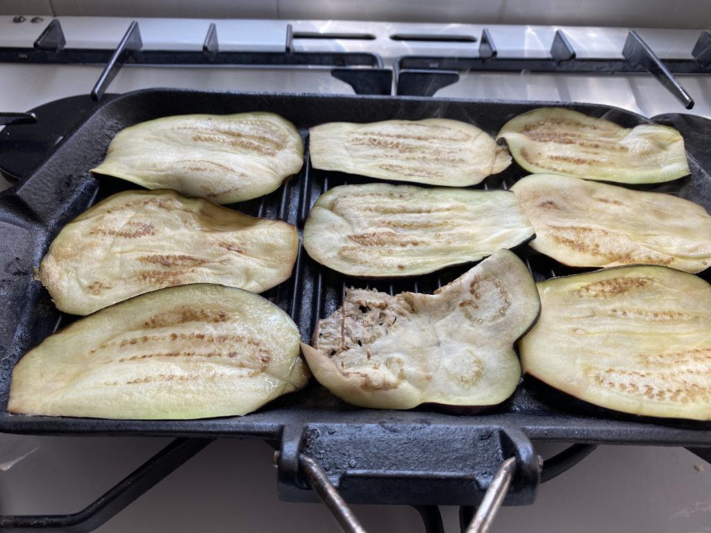 gegrillte auberginen