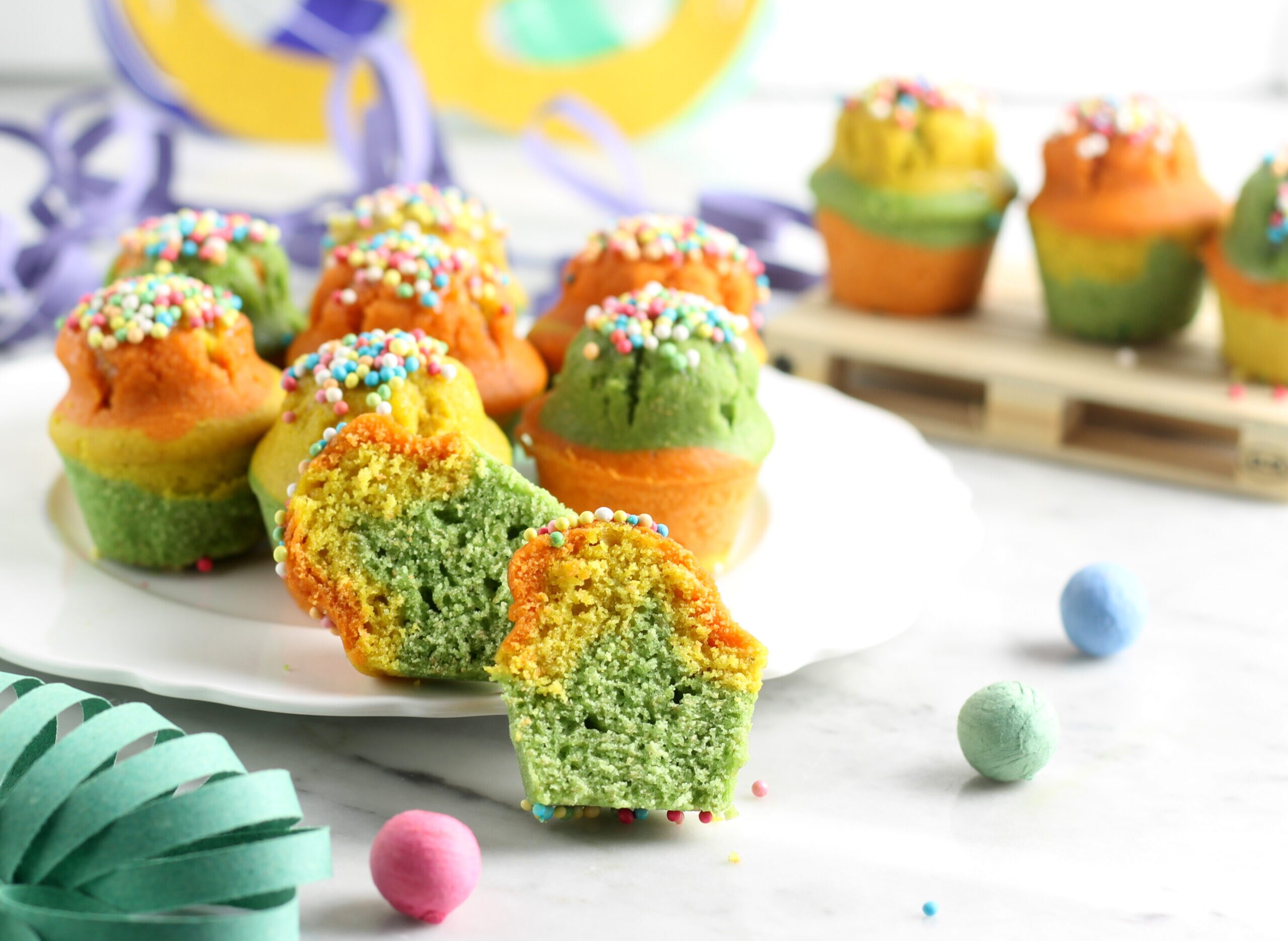 Super bunte Mini-Muffins