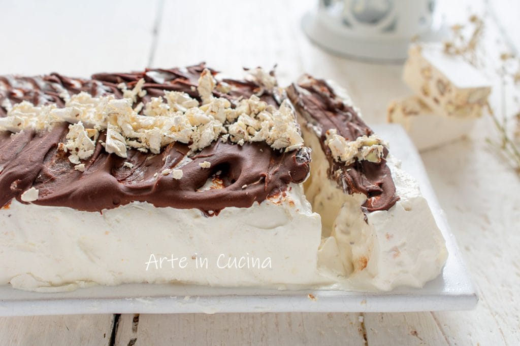 Nougat- und Schokoladen-Semifreddo
