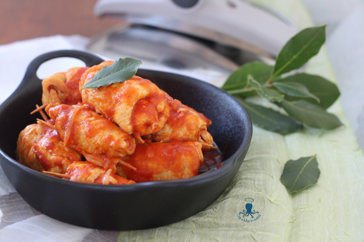 Rouladen alla Pizzaiola im Schnellkochtopf.