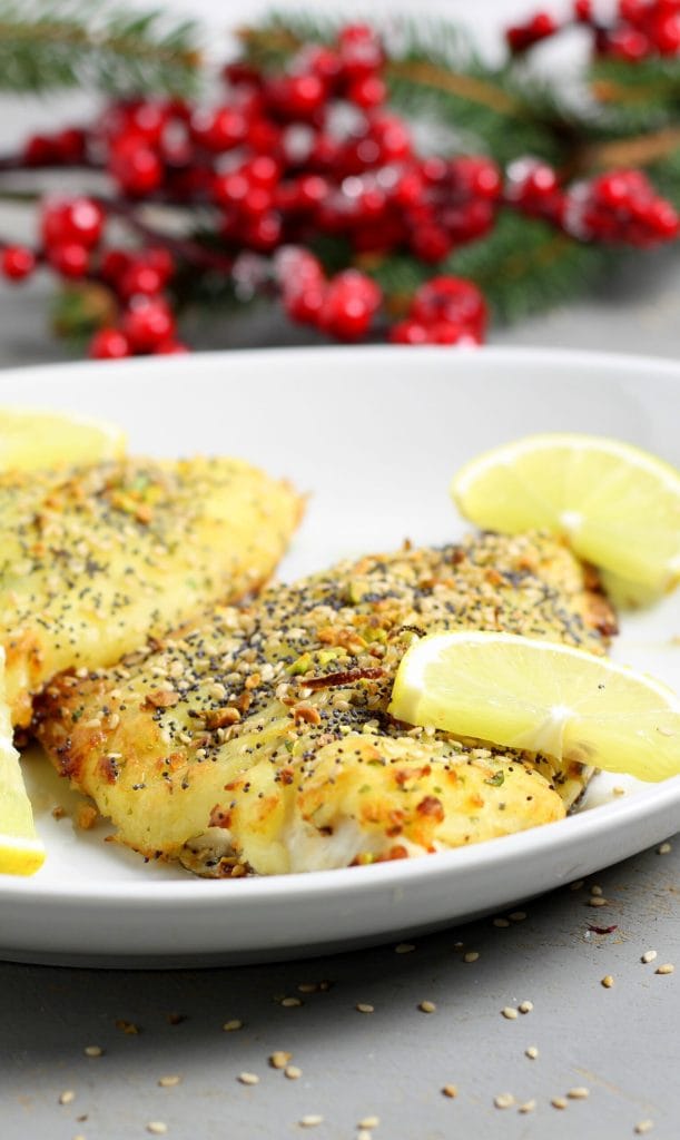 Doradenfilet in Kruste aus verschiedenen Samen