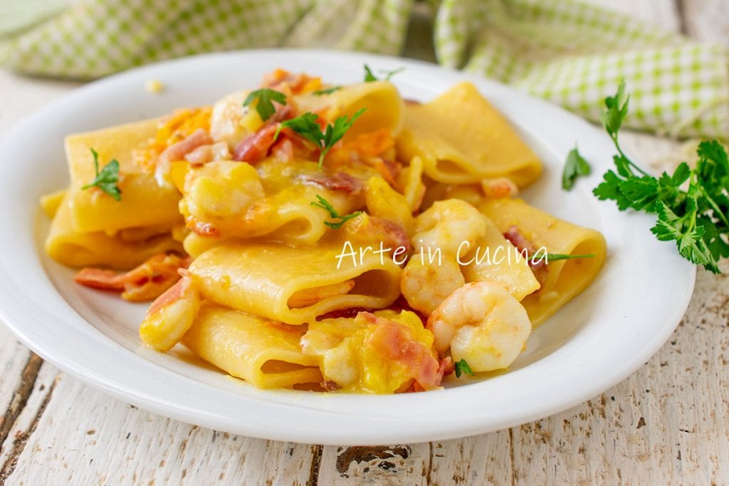 PACCHERI GARNELEN und SPECK