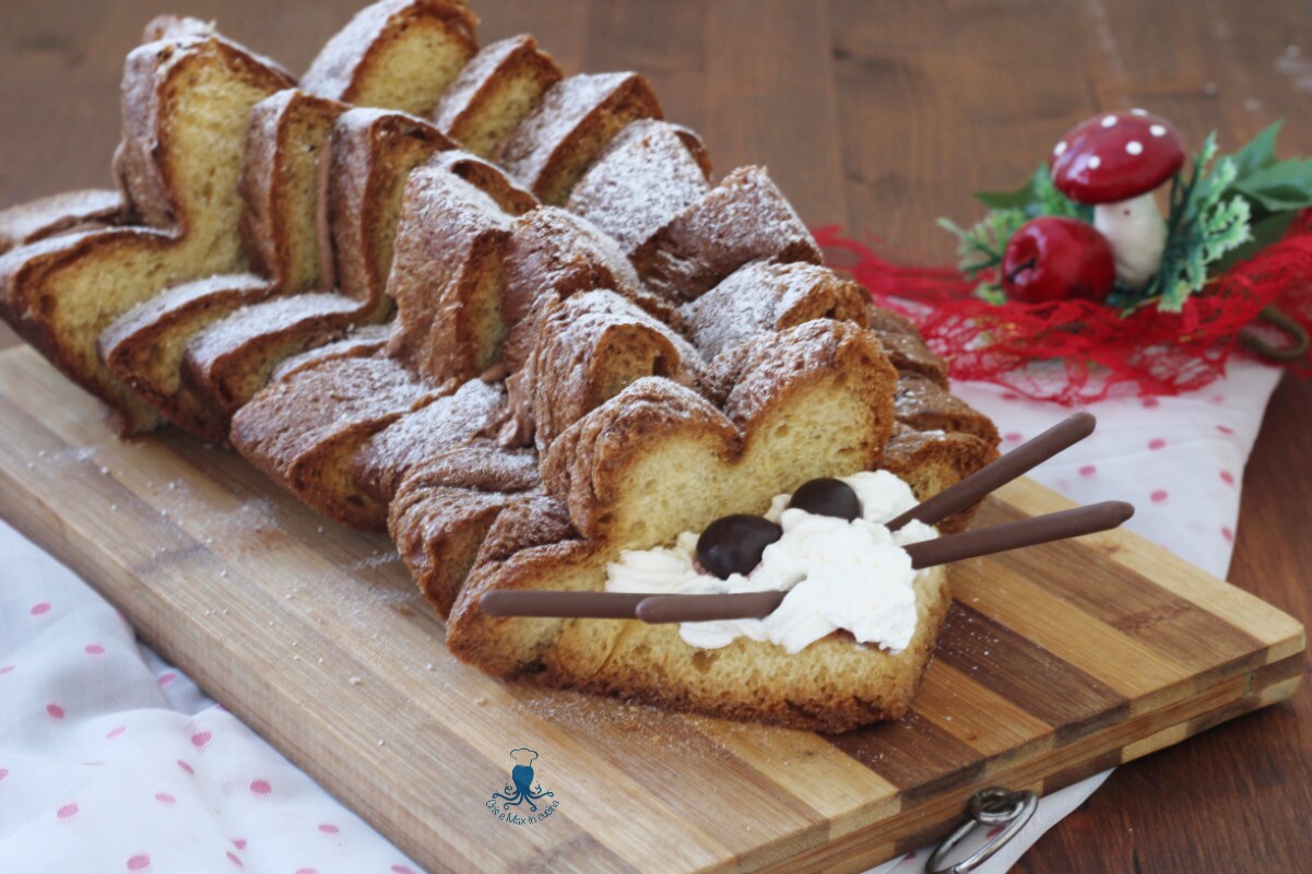 Pandoro-Igel mit Nutella, fertig in nur 10 Minuten
