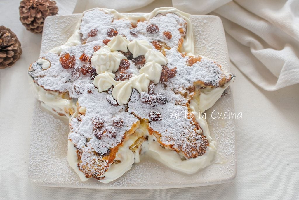 Panettonestern mit Chantilly