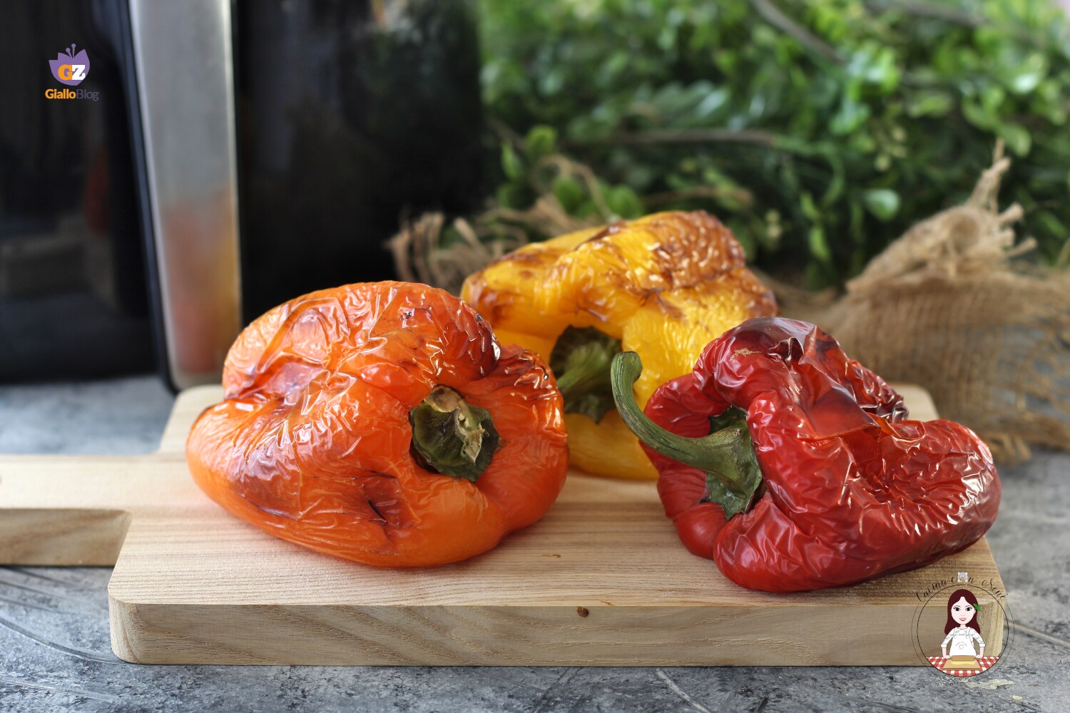 Geröstete Paprika in der Heißluftfritteuse