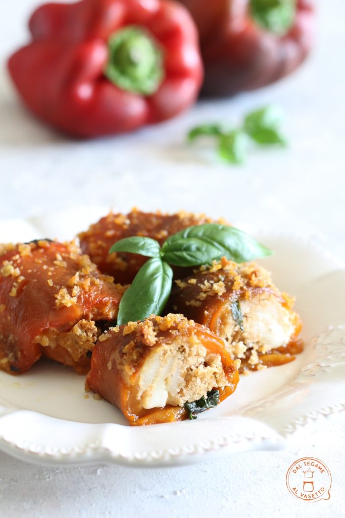 gefüllte und gratinierte Paprika-Päckchen in der Heißluftfritteuse
