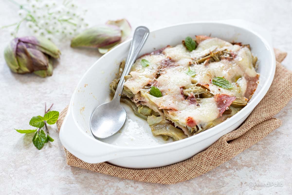 Weiße Artischocken-Parmigiana