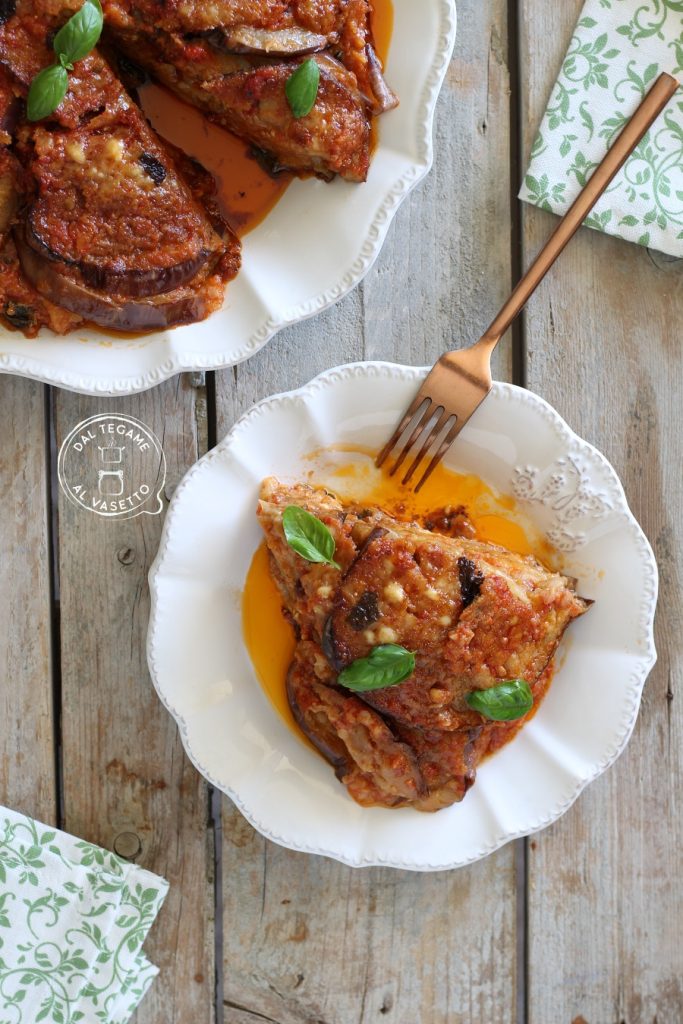 Auberginen-Parmigiana in der Instant Pot gekocht