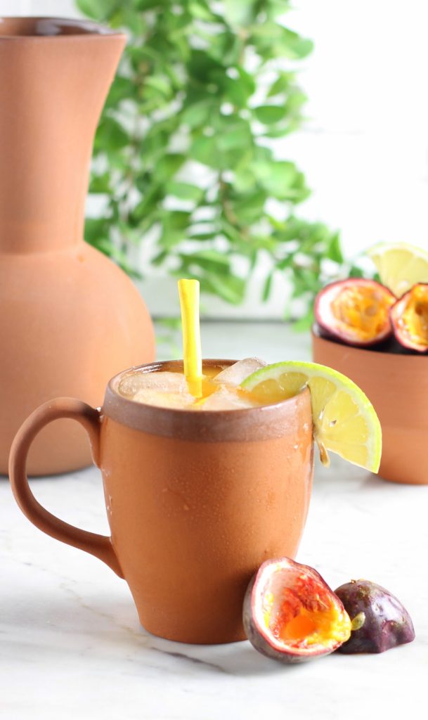 Passionsfrucht- und Karottensaft