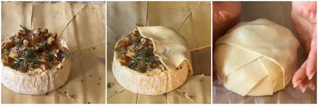 Camembert im Blätterteig in der Heißluftfritteuse