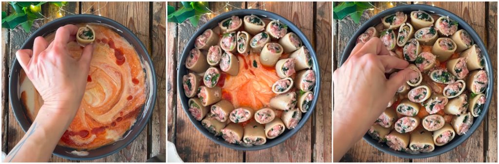 Gefüllte Pasta in der Heißluftfritteuse
