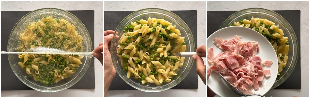 Im Mikrowellenofen überbackene Pasta