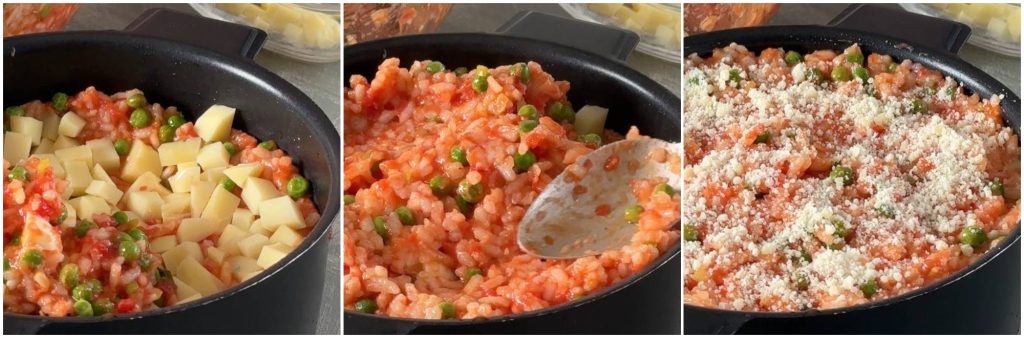 Reisauflauf mit Tomaten in der Mikrowelle