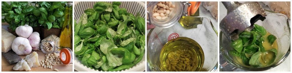 trenette mit pesto, grünen bohnen und kartoffeln
