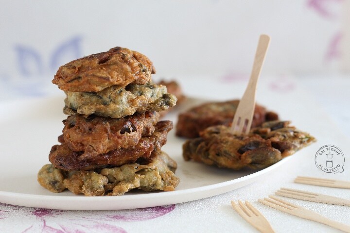 Auberginenschalen-Pfannkuchen