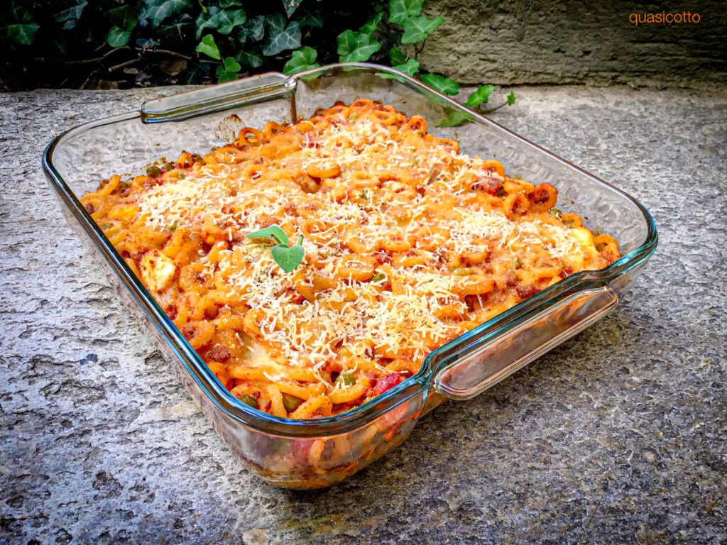 Gebackene Pasta ohne Béchamel