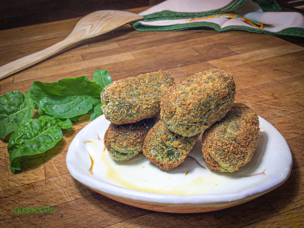 Rezept für Spinat- und Wurstkroketten
