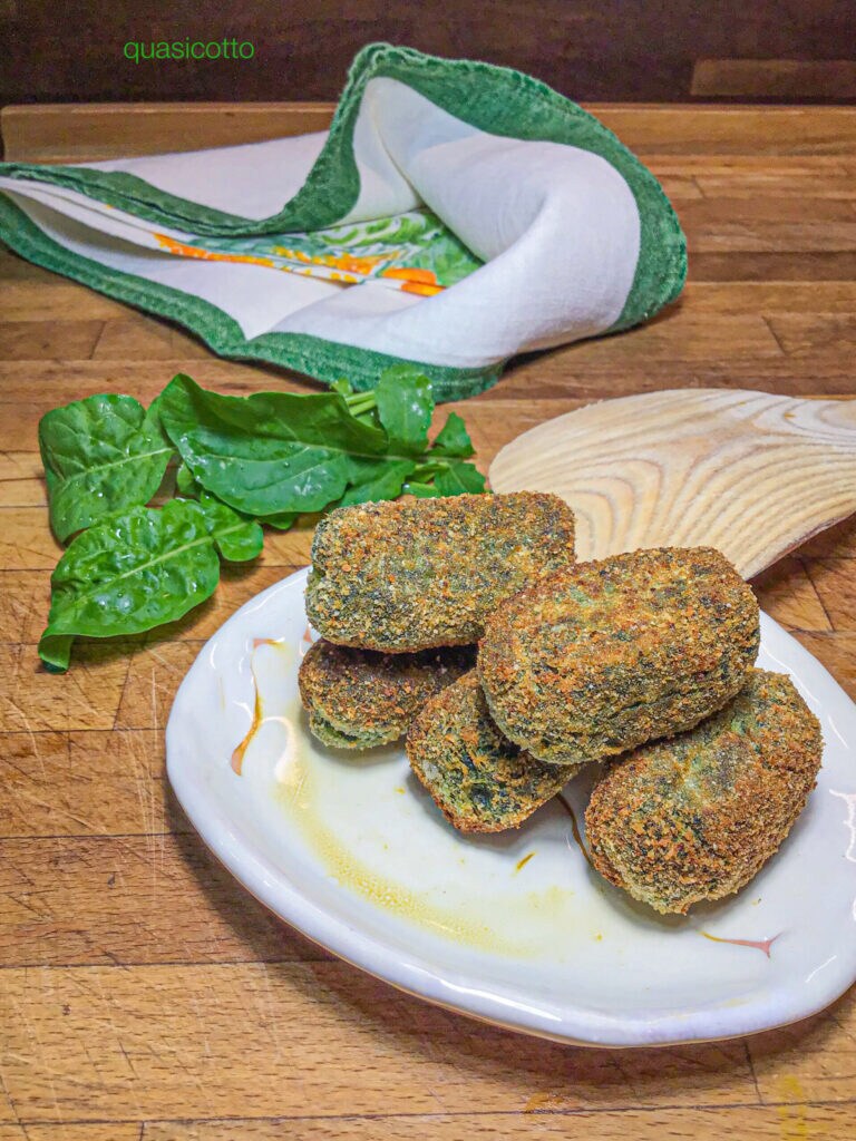 Rezept für Spinat- und Wurstkroketten