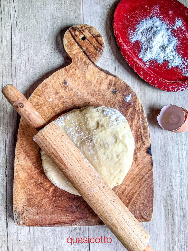 Mürbeteig zubereitet mit Ricotta