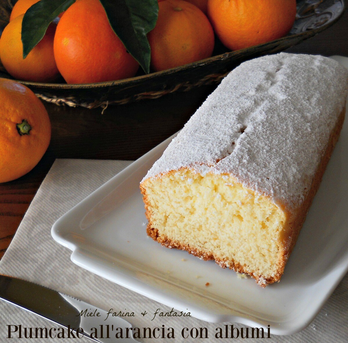 Orangenplumcake mit Eiweiß