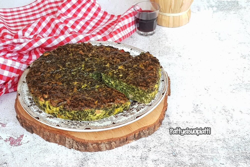 im Ofen gebackenes Spinat-Omelett