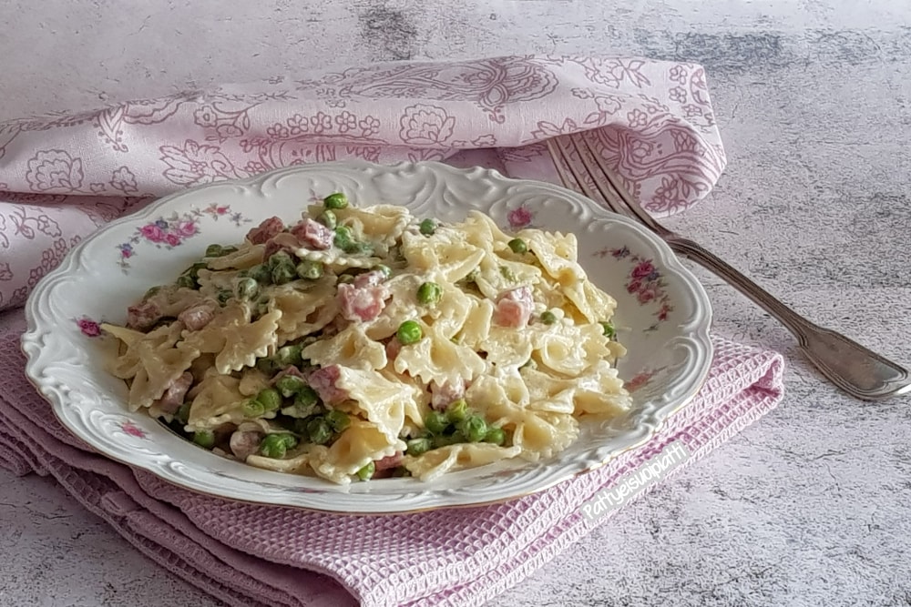 farfalle mit schinken erbsen und sahne