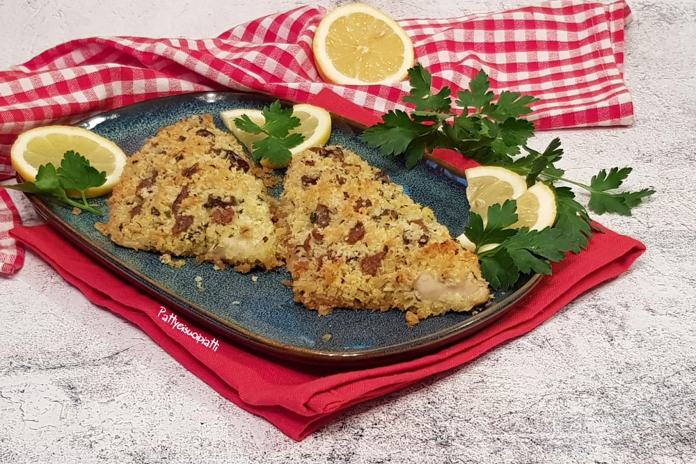 Ofen-gebackene Wolfsbarschfilets