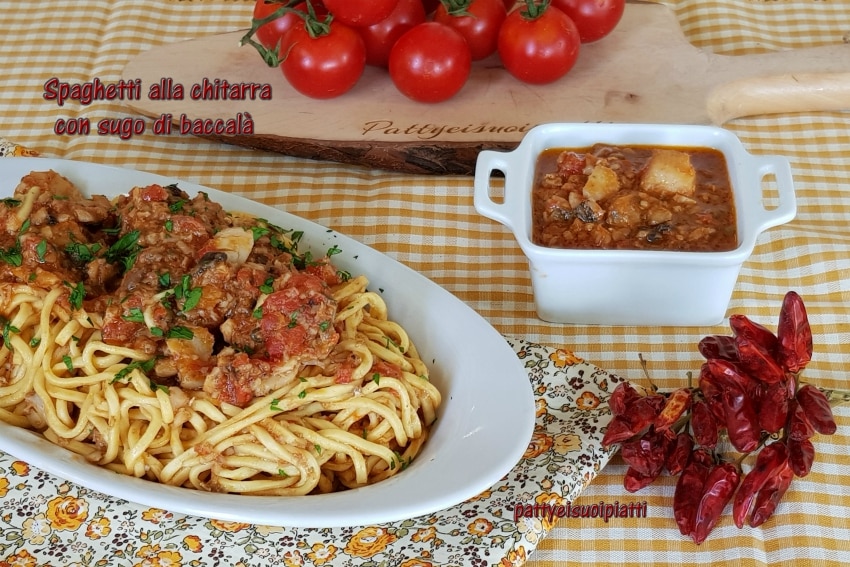 spaghetti alla chitarra mit kabeljau-soße