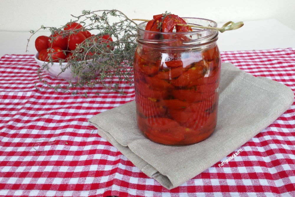 im Ofen gebackene Confit-Tomaten