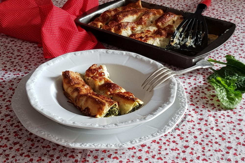 Cannelloni mit Spinat und Ricotta