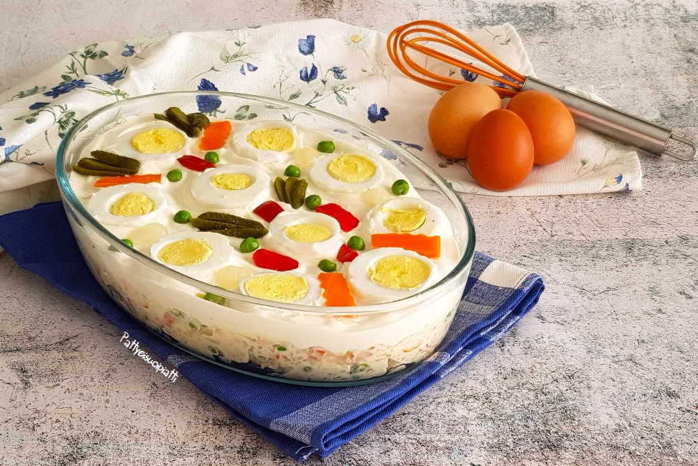 hausgemachter russischer Salat