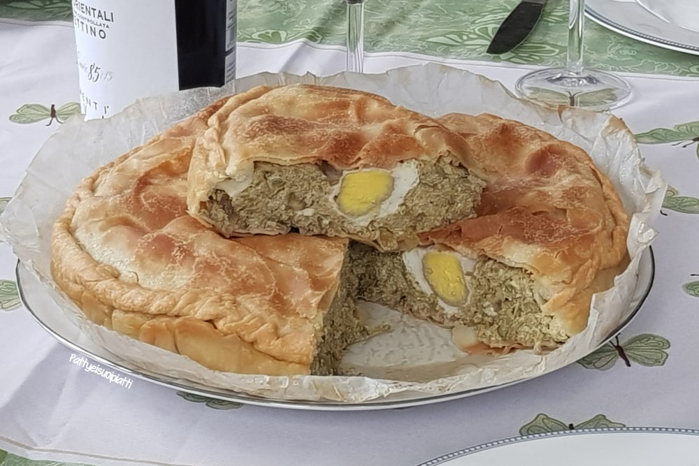 oster kuchen mit artischocken