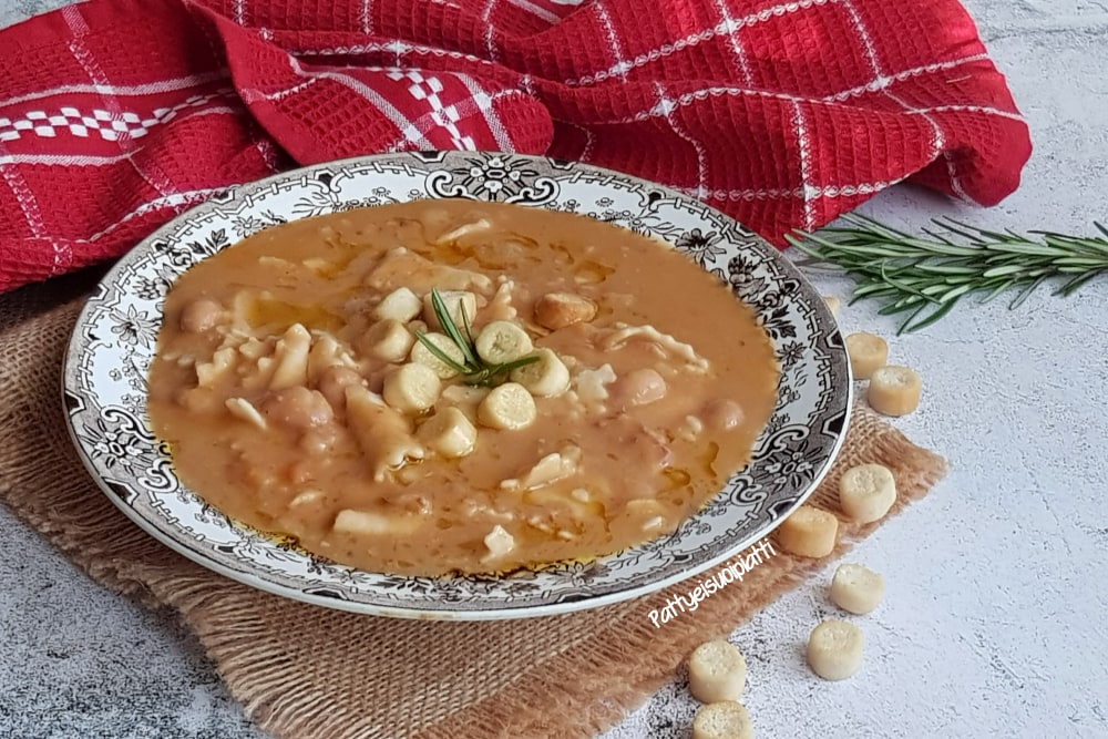 pasta und bohnen mit maltagliati