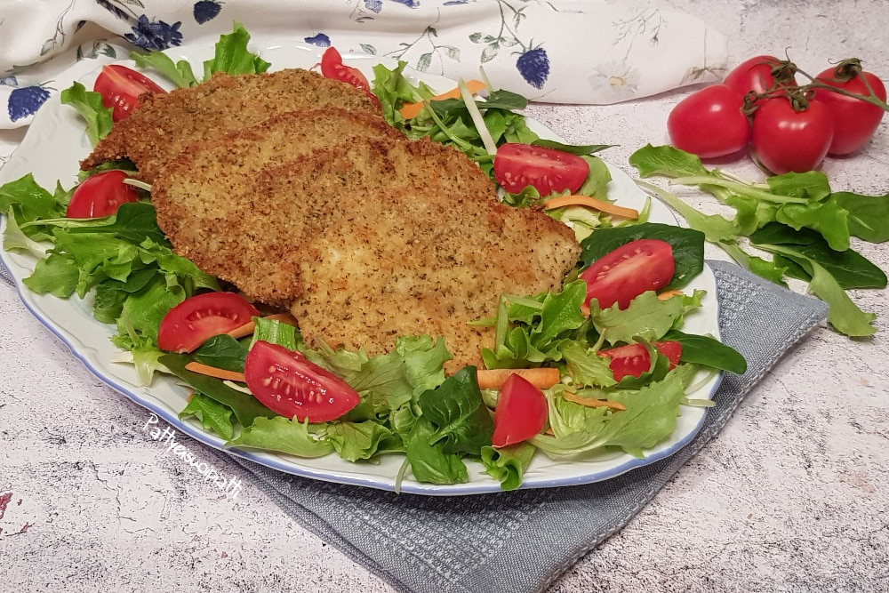 Hähnchenschnitzel mit Kräutern im Ofen