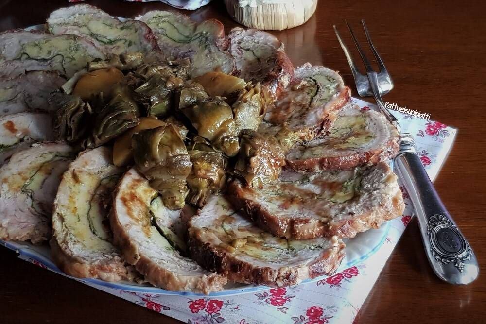 gefüllte Kaninchenrolle
