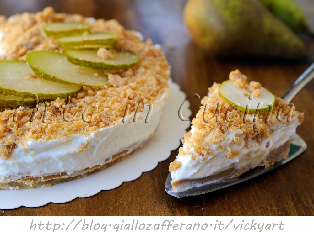 Ricotta- und Birnenkuchen-Eis ohne Ofen