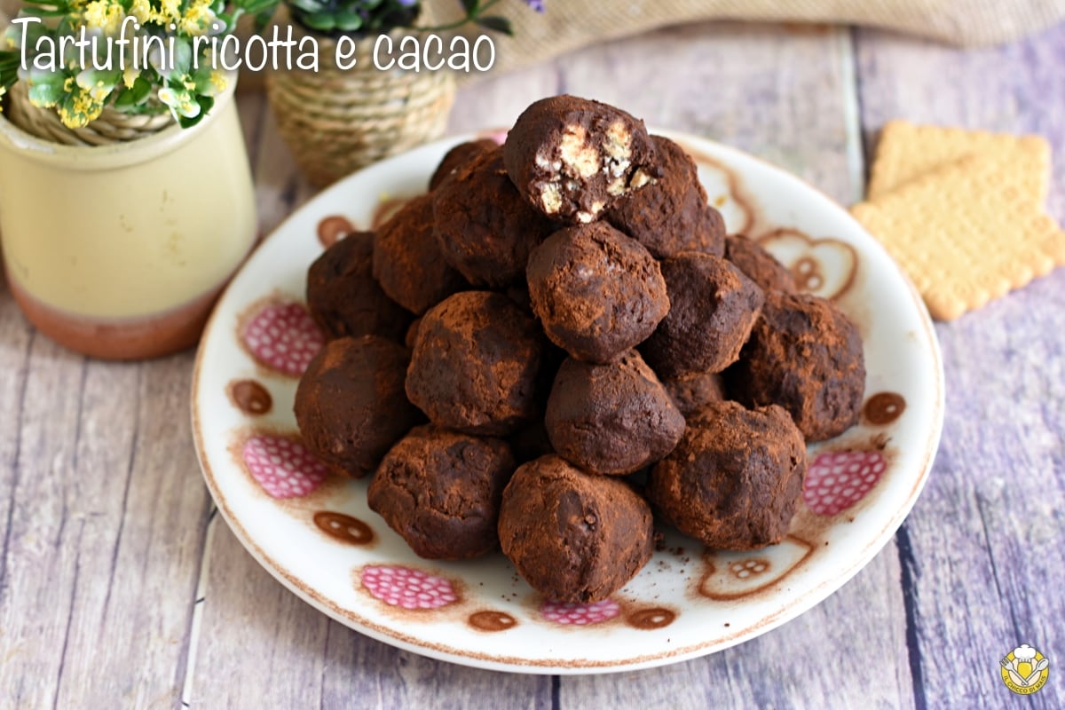 Ricotta- und Kakaotrüffel