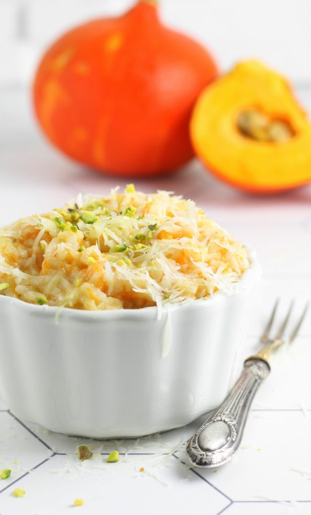 Kürbisrisotto im Schnellkochtopf gekocht