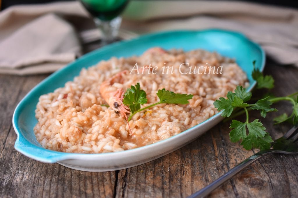 Cremiges Risotto mit Scampi einfaches Rezept leichtes Gericht vickyart arte in cucina
