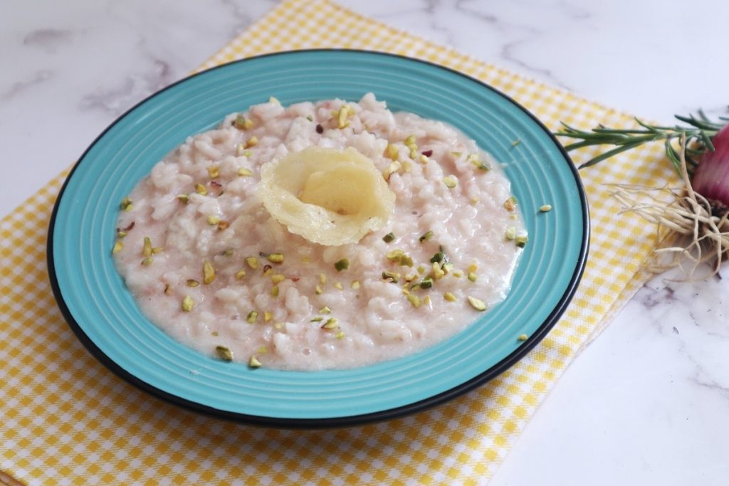 Risotto mit Mortadella und Stracciatella