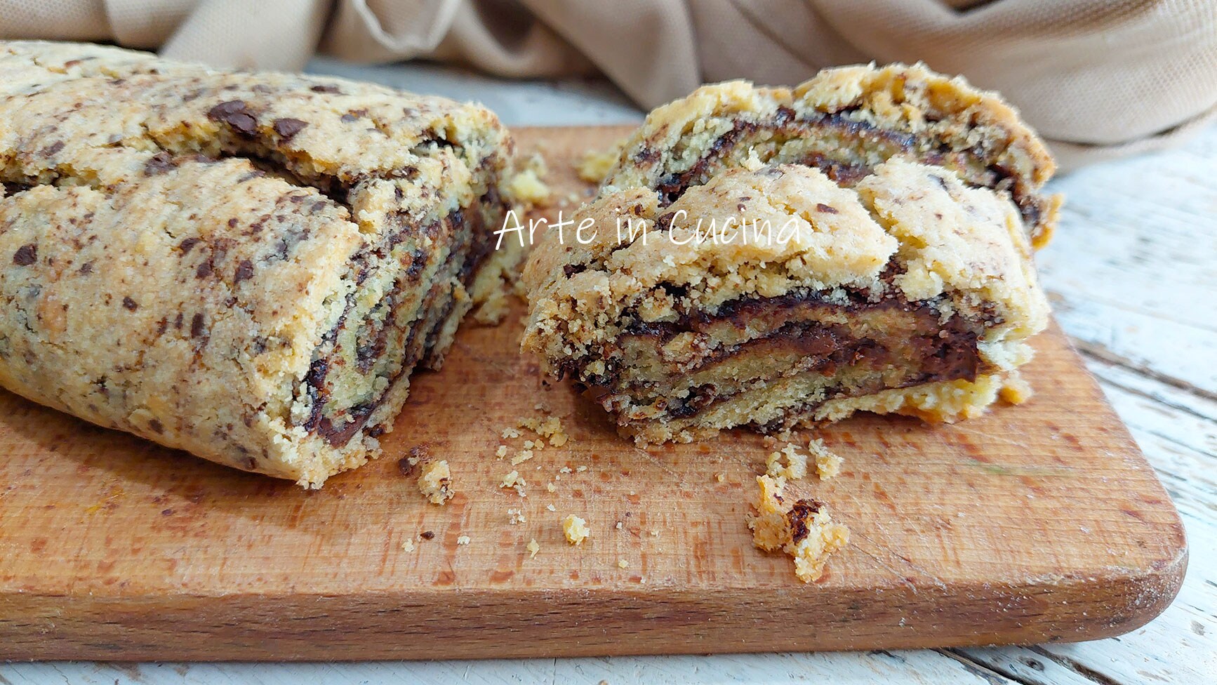 ROTOLO CRUMBL Cookies aus Mürbeteig mit Nutella