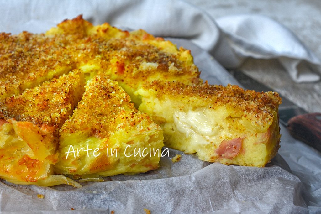 Rustikale Kartoffeln mit Schinken und Provola schnell