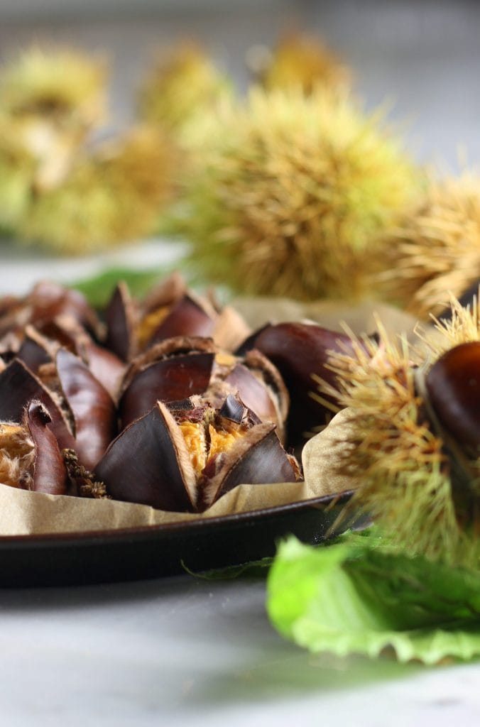 In der Heißluftfritteuse gekochte Maroni