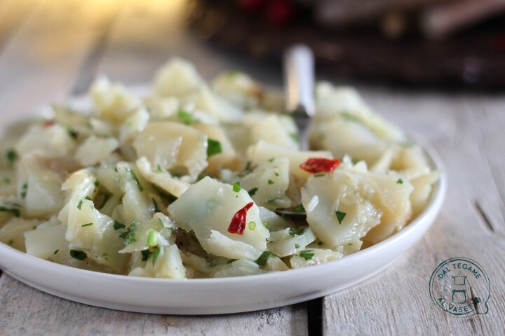 Stockfischsalat im Glas gegart
