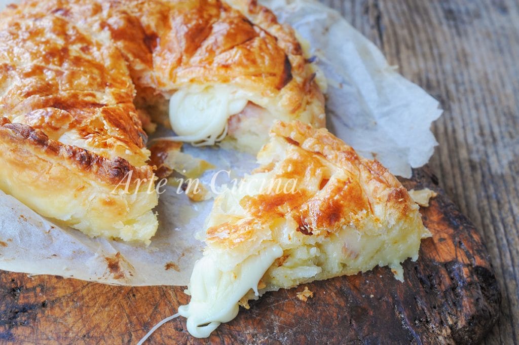 Salzige Gallette de rois gefüllter Kuchen einfach und schnell vickyart arte in cucina