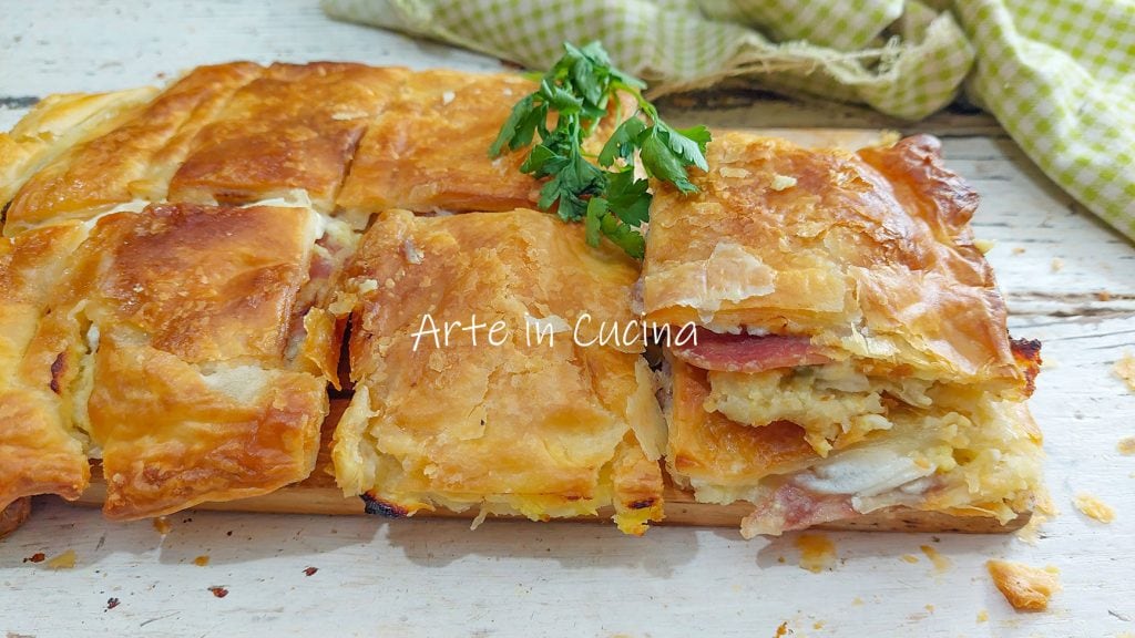 SALZIGER KUCHEN KARTOFFELN und SALAMI