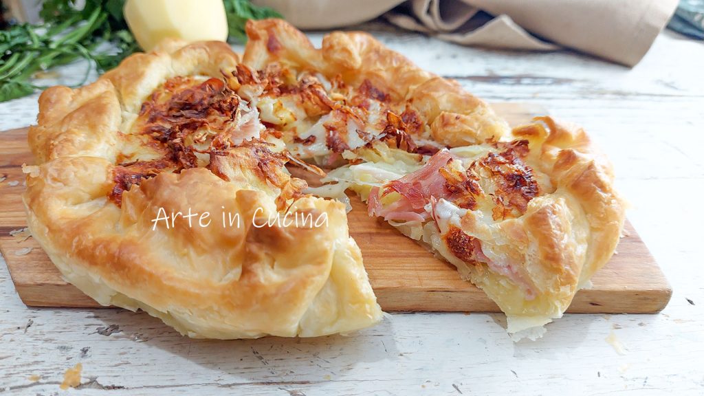 SALZIGER KUCHEN KARTOFFELN und Schinken