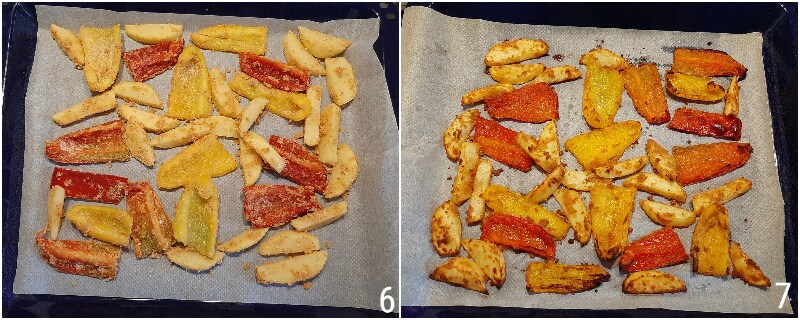 sandige Kartoffeln und Paprika im Ofen mit Semmelbröseln einfaches schnelles leichtes Rezept il chicco di mais 3 im Ofen backen