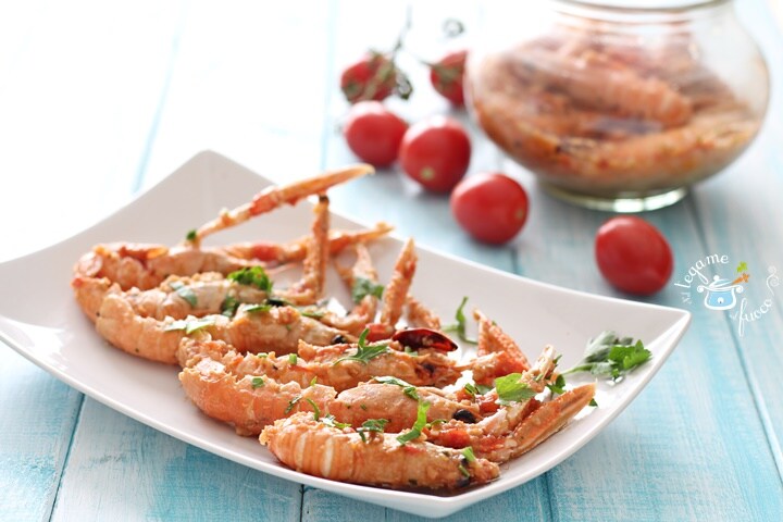 Scampi im Glas gekocht